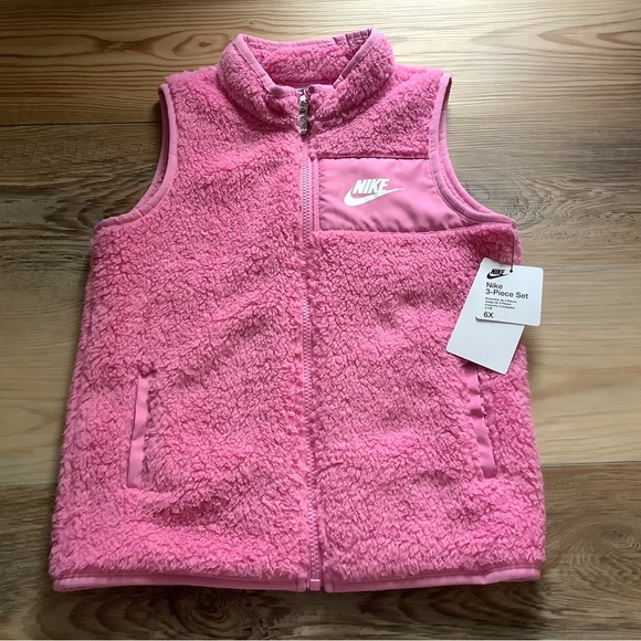 Nike girls 3pc fleece vest set size 6X(NWT)~PRICE IS FIRM~ - Picture 2 of 8